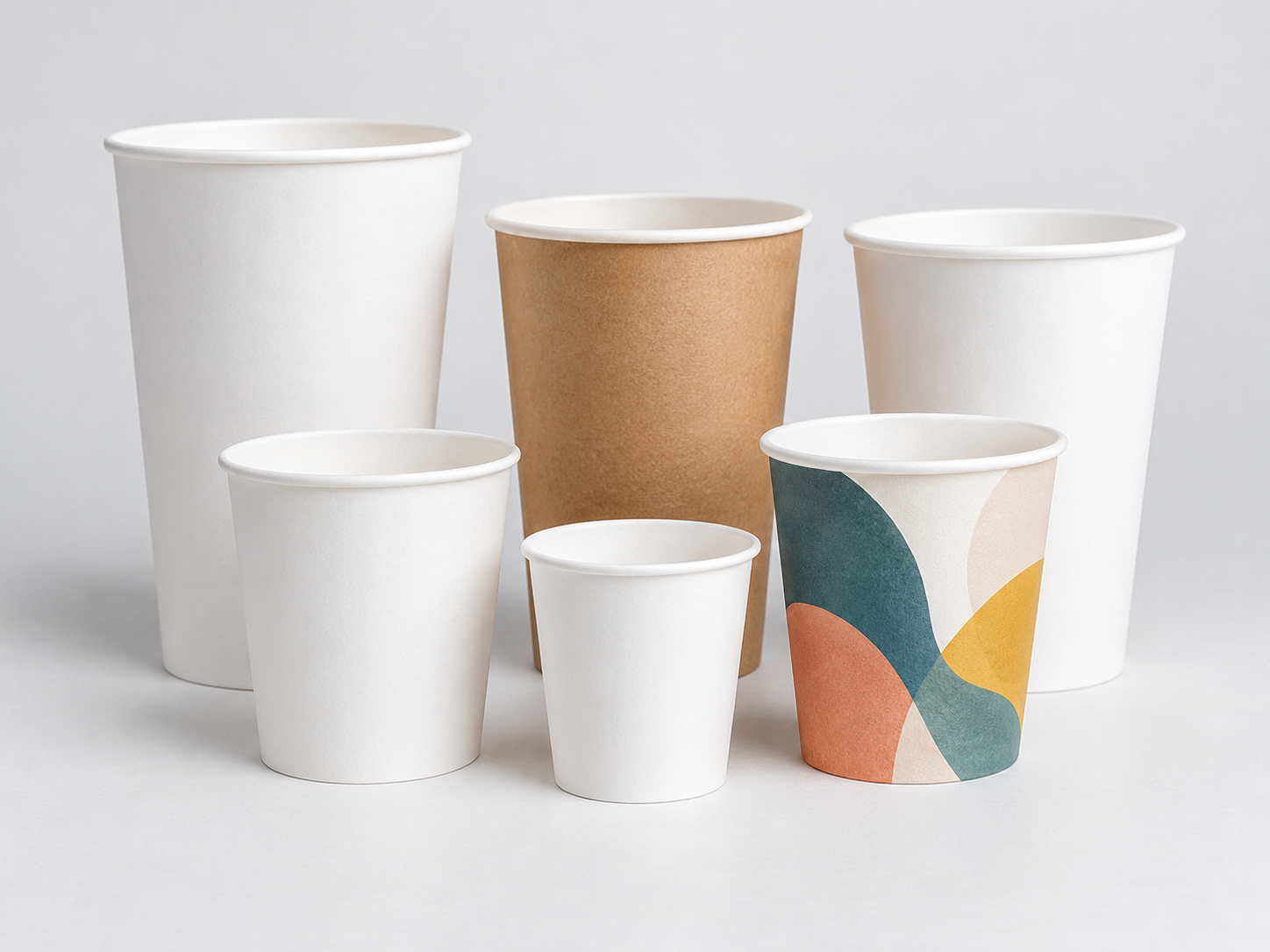 runze-paper-cups-enhanced Paper coffee cups in white and kraft finishes